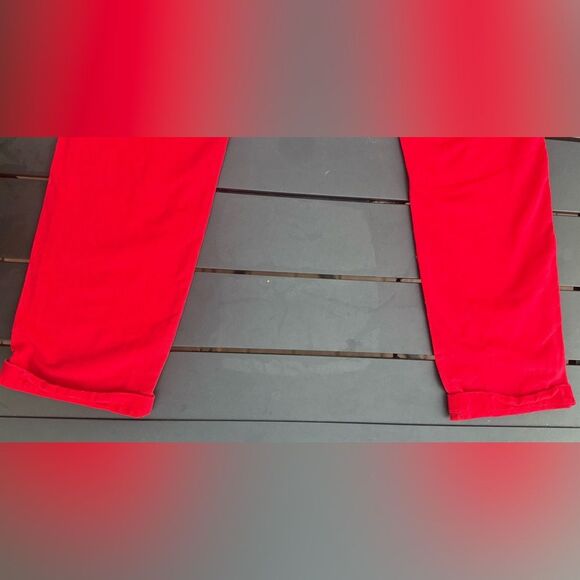 Y2K Abercrombie & Fitch Red Skinny Chinos Button Fly Mens size 31x32 NWT - Picture 6 of 11